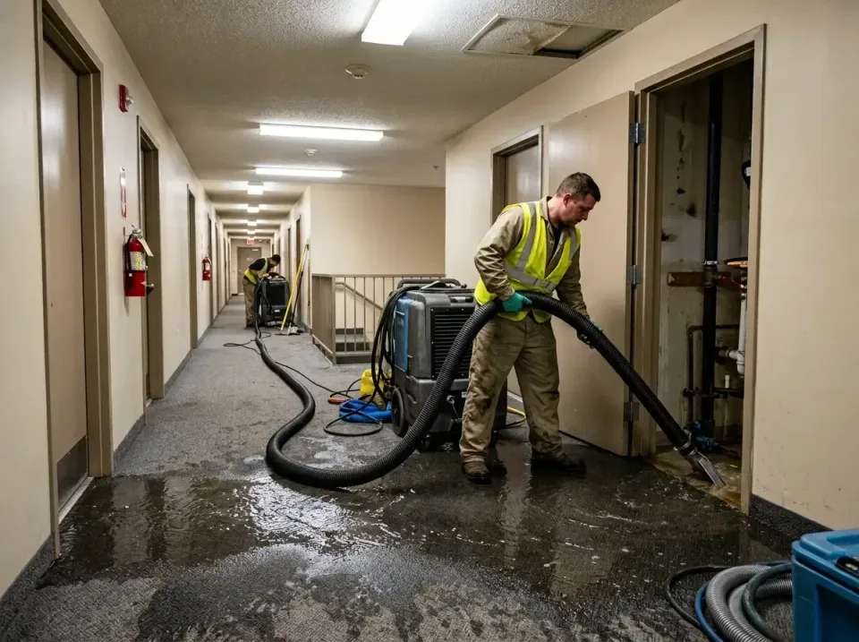 multi-unit-apartment-hallway-f-005 — frequently asked questions, Emergency Burst Pipe Water Extraction & Removal in Hannahs…